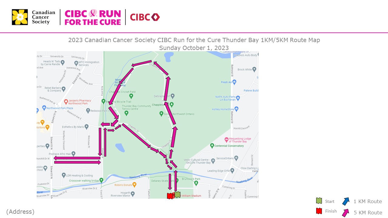 5 km route map
